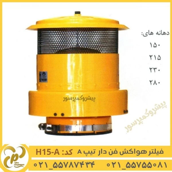 کلاهک هواکش فن دار سایز A