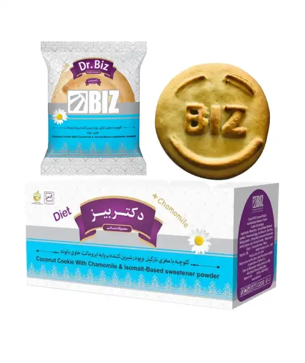 کلوچه بابونه بیز طعم نارگیل ۴۰ جفتی (۸۰ عددی) اصل – رژیمی و آرام‌ بخش