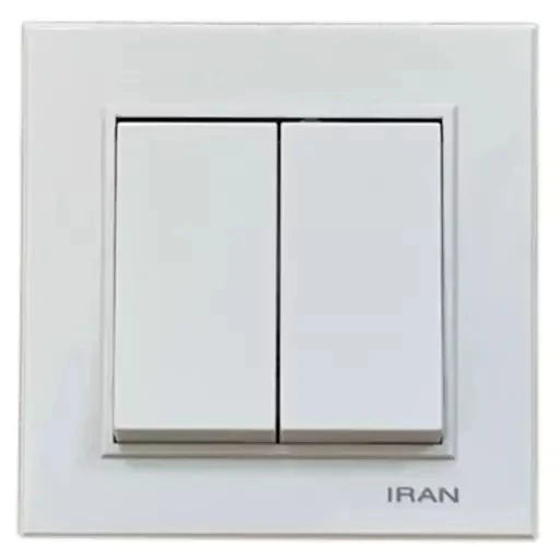 کلید دوپل ایران الکتریک مدل برلیان