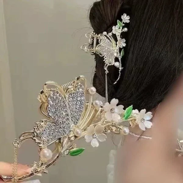 کلیپس پروانه شکوفه سفید زایا