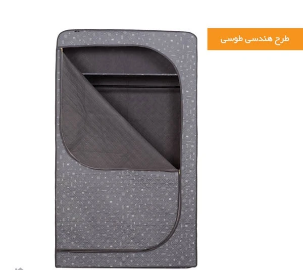کمد لباس هومتکس عرض ۱۰۰ رنگ طوسی هندسی
