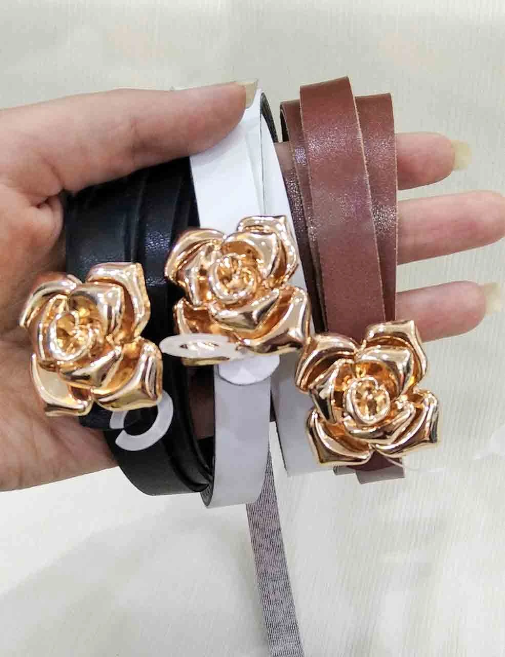 کمربند باریک گل رز