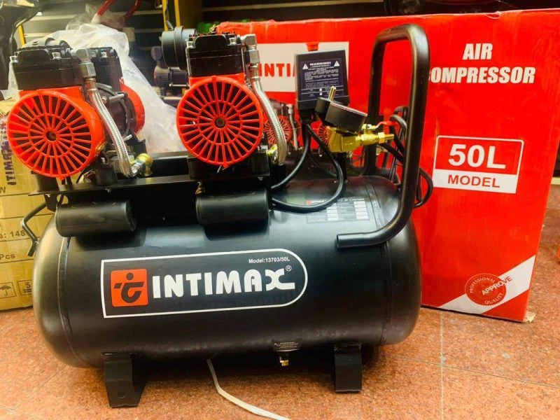 کمپرسور 50 لیتری دو موتور سایلنت اینتیمکس مدل 13703/50L
