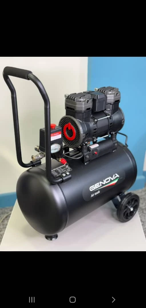 کمپرسور باد 50 لیتری بدون روغن سایلنت گارنتی یک سال جنووا (Genova)