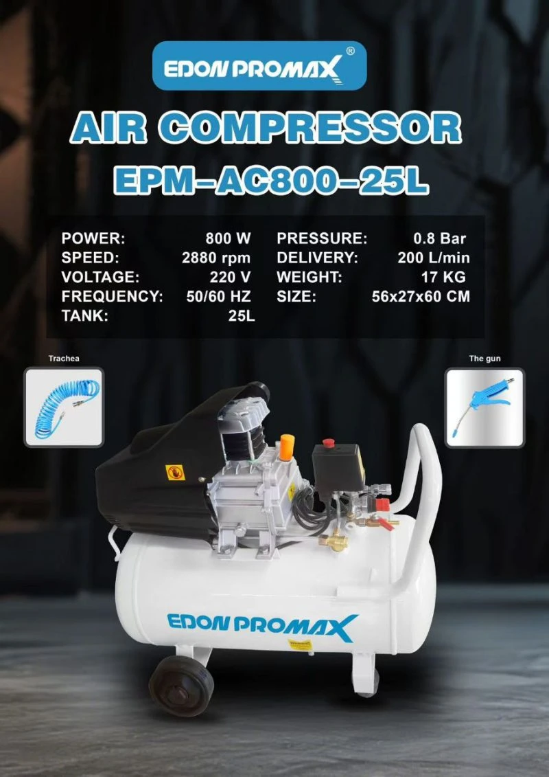 کمپرسور باد ۲۵ لیتری روغنی ادون پرو مکس مدل EPM-AC800-25L