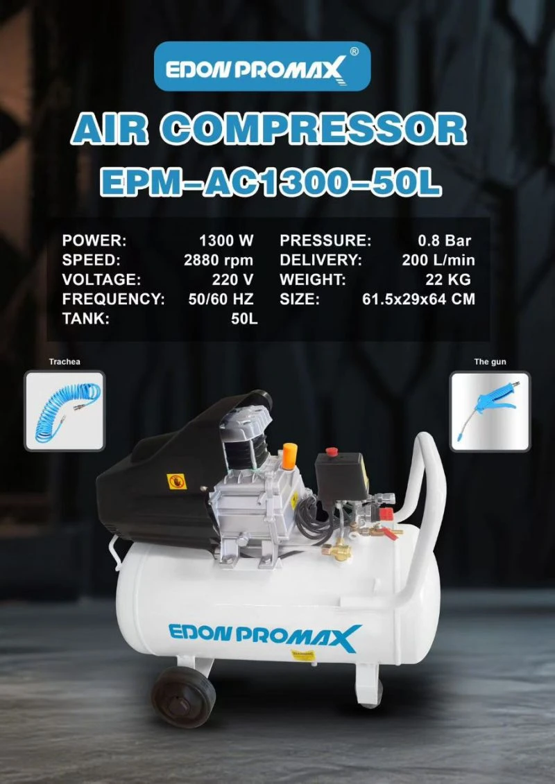 کمپرسور باد ۵۰ لیتری روغنی ادون پرو مکس مدل EMP-AC1300-50L