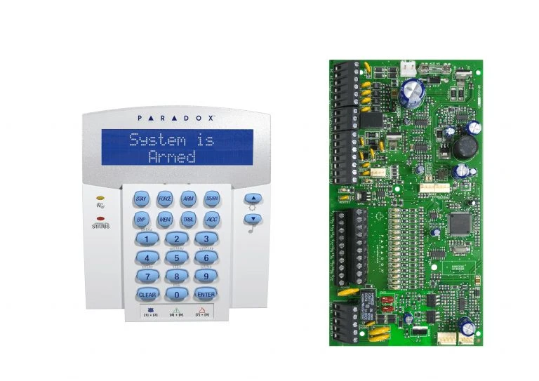 کنترل پنل 16 زون SP7000 به همراه کی پد K32LX+ جعبه فلزی + REM1