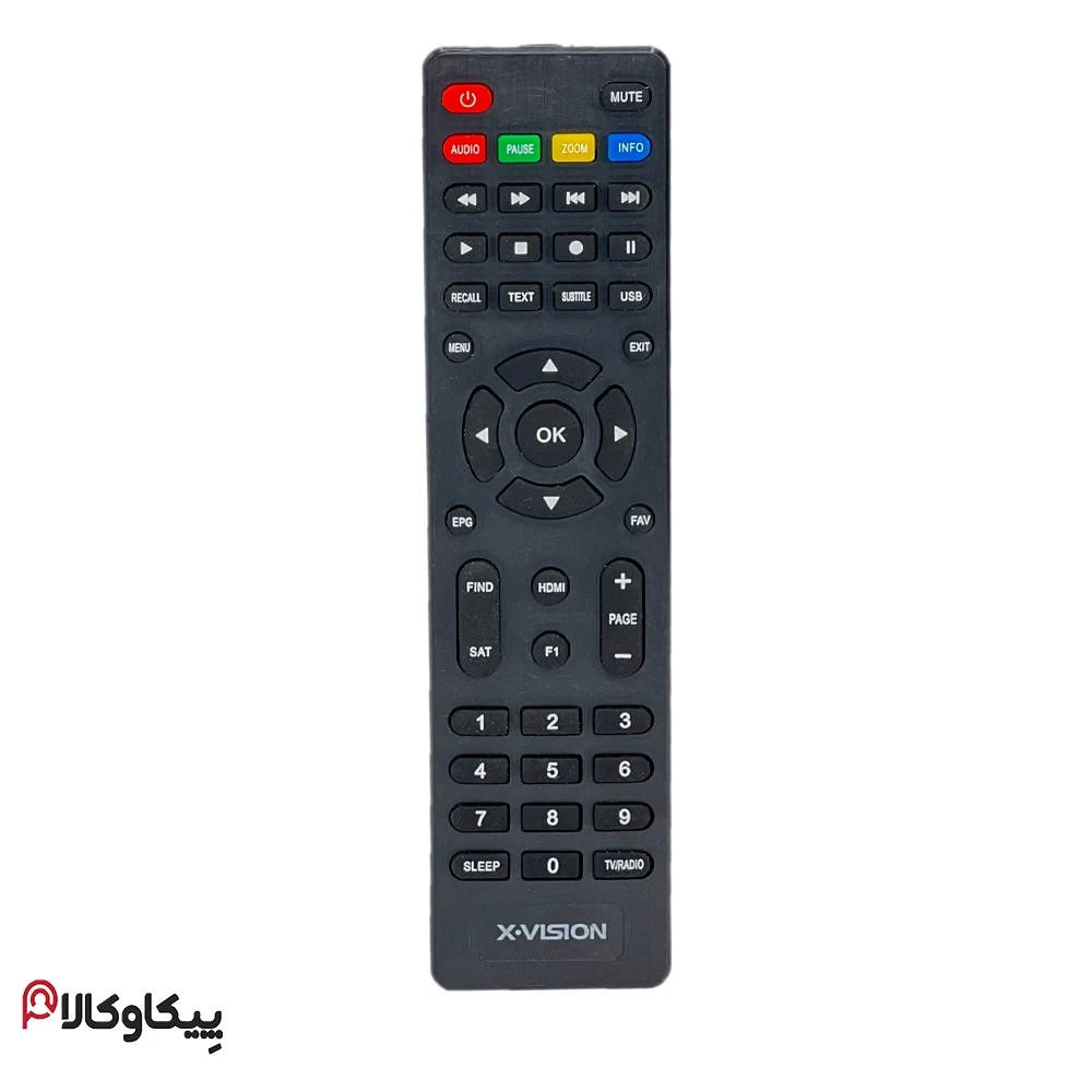 کنترل گیرنده دیجیتال Xvision ایکس ویژن Q9 دکمه مشکی