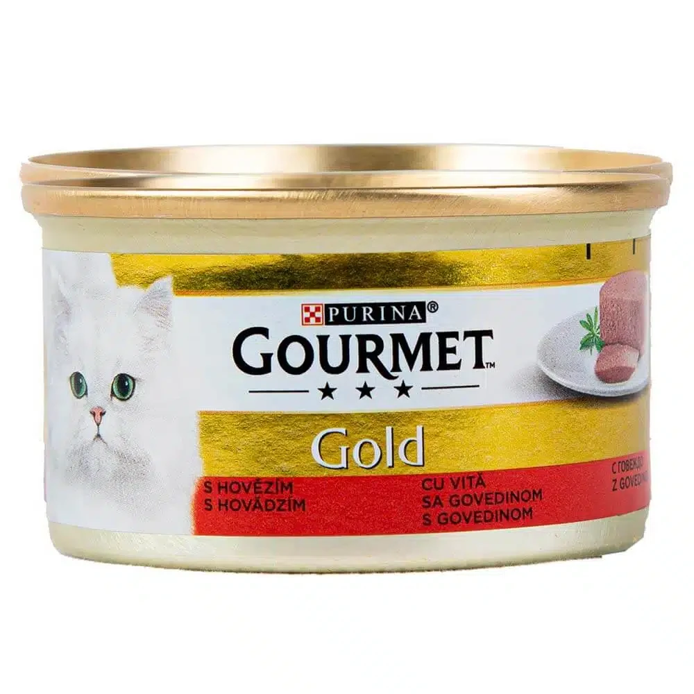 کنسرو گربه گورمت گلد بیف پته 85 گرمی