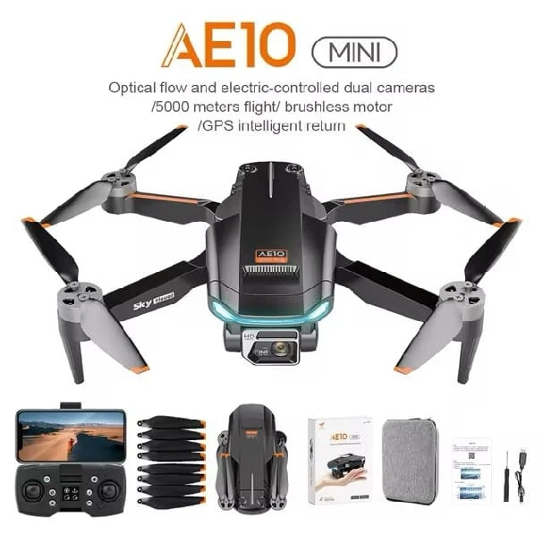 کوادکوپتر AE10 Mini 2024 GPS FHD