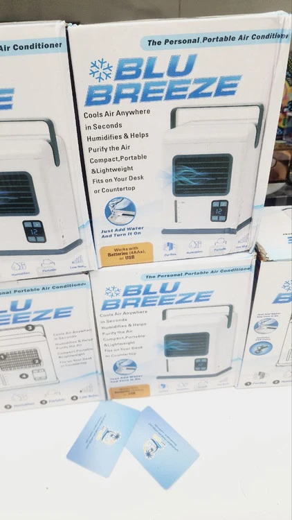 کولر آلی رومیزی باطری خور برند BLUBReeze