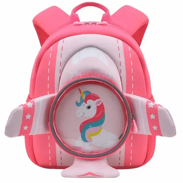 کوله پشتی مهد کودک طرح هواپیما یونیکورن برند ZM Baby کد 1214