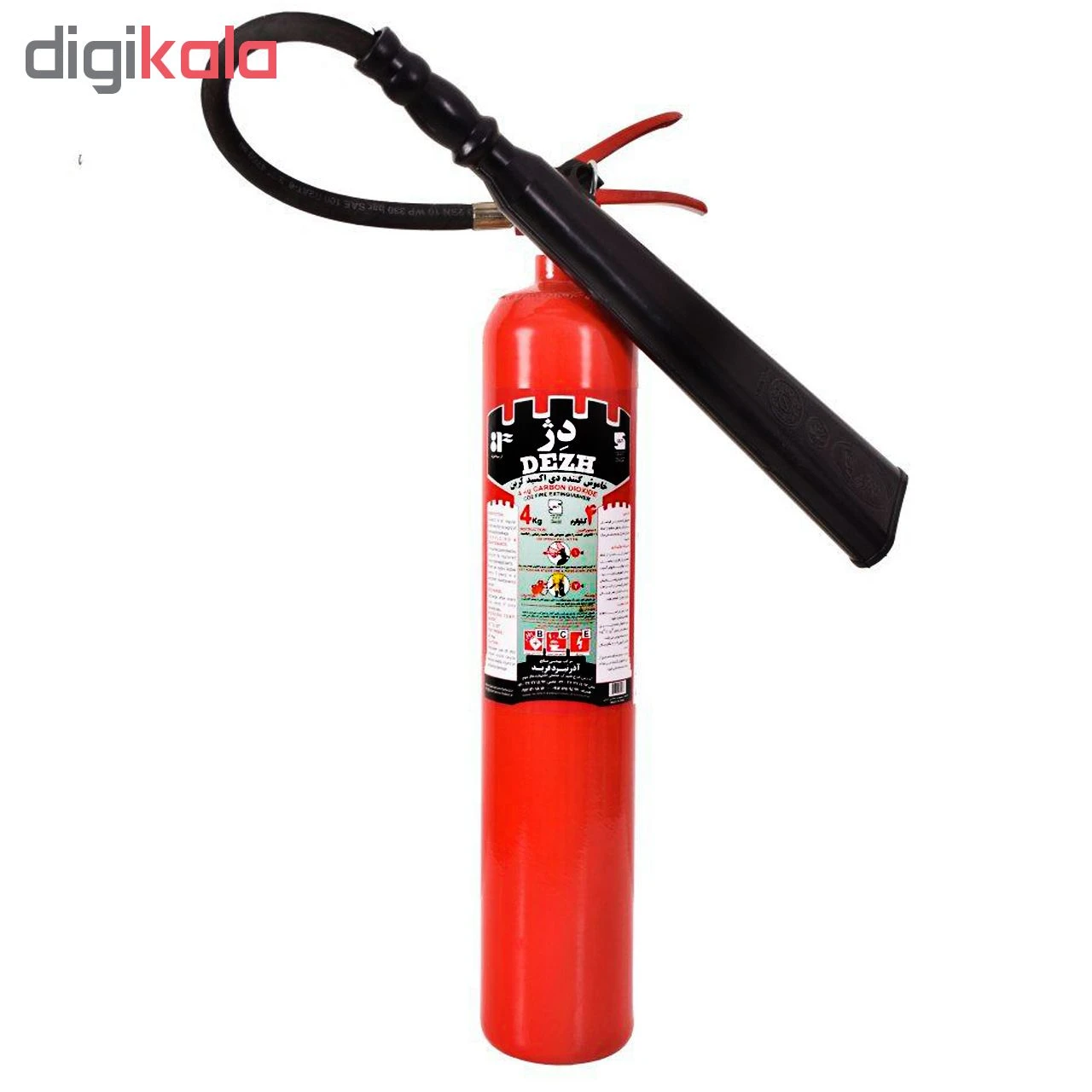 کپسول آتشنشانی CO2 دژ ظرفیت 4 کیلوگرم*586