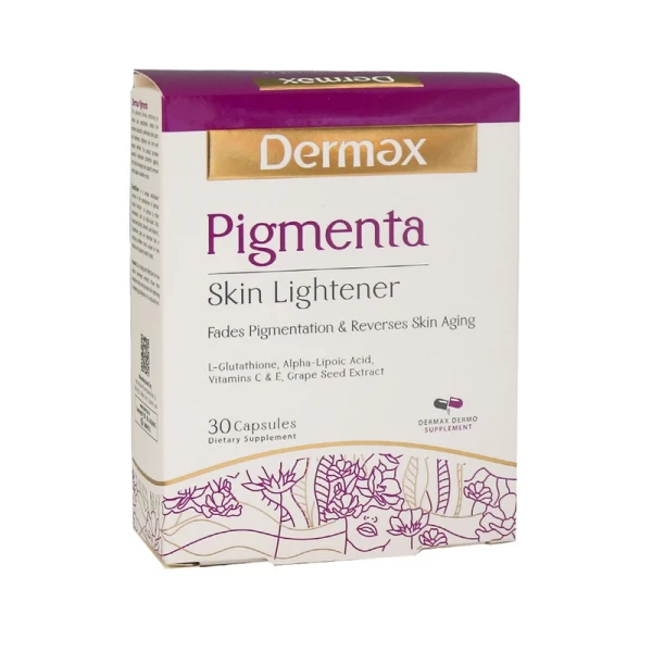 کپسول روشن‌کننده پوست درمکس مدل Pigmenta بسته ۳۰ عددی