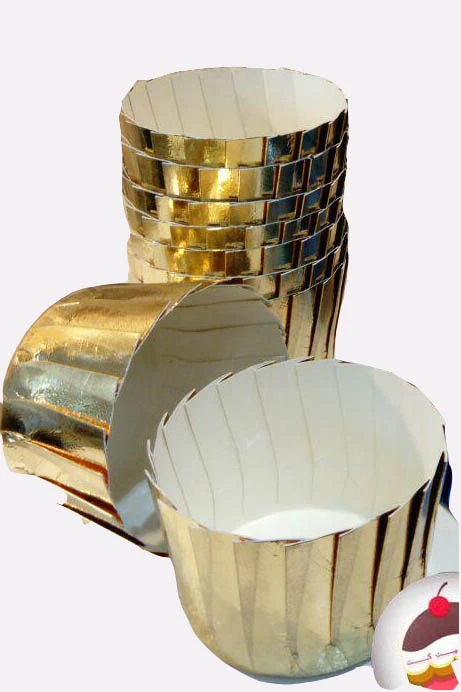 کپسول کاپ کیک کرکره ای طلایی