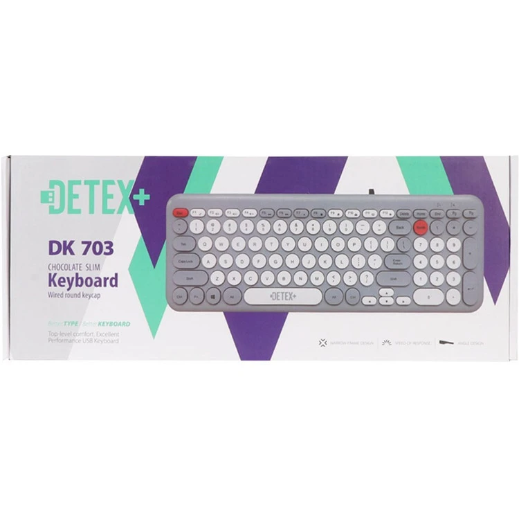 کیبورد DETEX مدل DK-703 – ساده، بادوام و مناسب استفاده روزمره