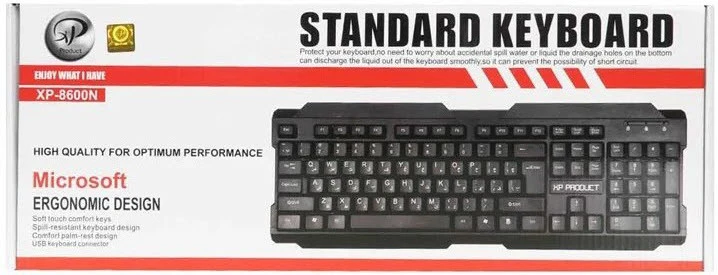 کیبورد XP مدل XP-8600N – طراحی ارگونومیک و عملکرد سریع برای کارهای روزمره