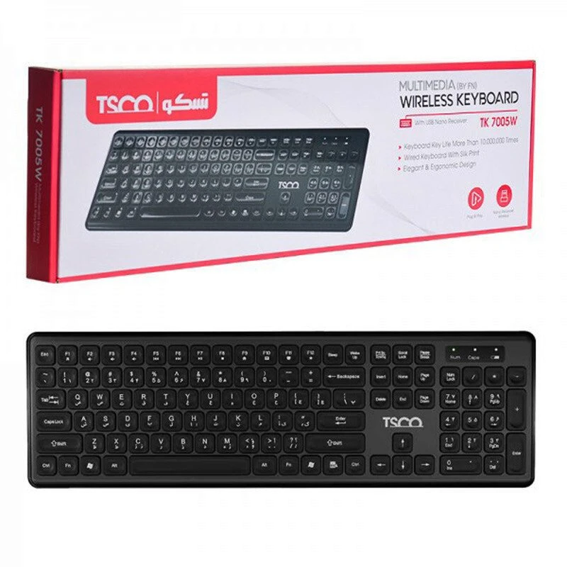 کیبورد بی سیم تسکو مدل TK-7005W