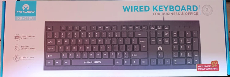 کیبورد سیم دار MIKUSO میکاسو مدل KB-049U
