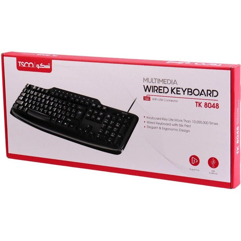 کیبورد سیم دار تسکو مدل TK 8048