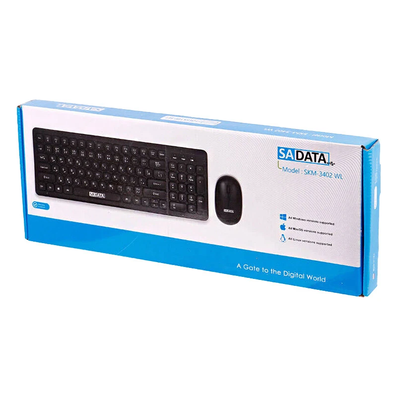کیبورد و ماوس بی سیم آکبند سادیتا مدل SADATA SKM-3402