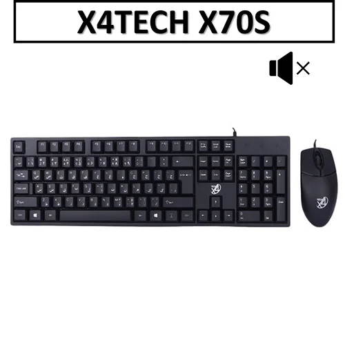کیبورد و موس با سیم اکس فورتک آکبند مدل X4TECH X70S