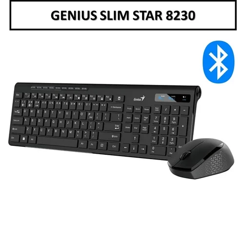 کیبورد و موس بی سیم جینیوس آکبند مدل GENIUS SLIM STAR 8230