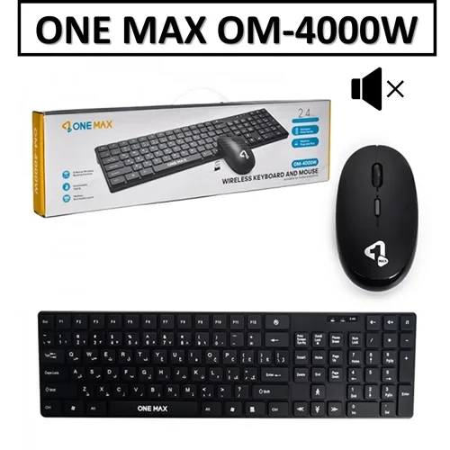 کیبورد و موس بی سیم وان مکس آکبند مدل ONE MAX OM-4000W