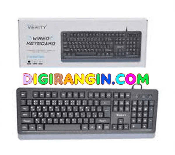 کیبورد وایرلد VERITY V-KB6136 | طراحی انسان‌دوستانه و مدرن