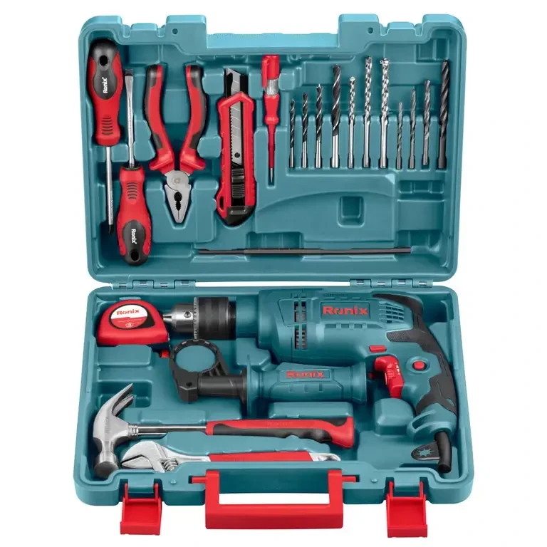 کیت دریل چکشی رونیکس 650 وات مدل RS-0001