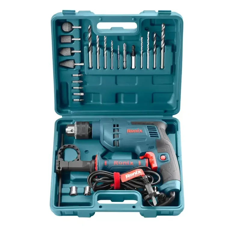 کیت دریل چکشی رونیکس 750 وات مدل RS-0007