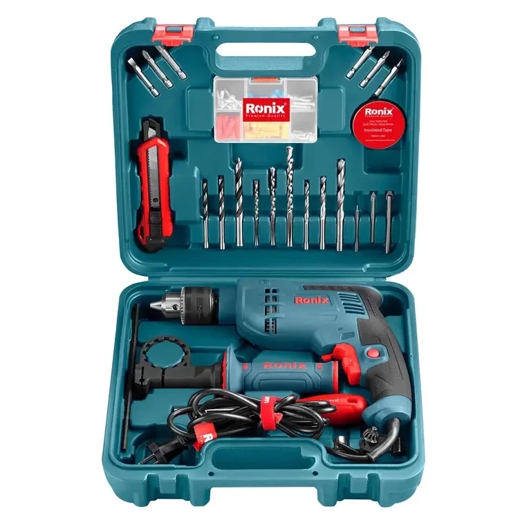 کیت دریل چکشی رونیکس 750 وات مدل RS-0008