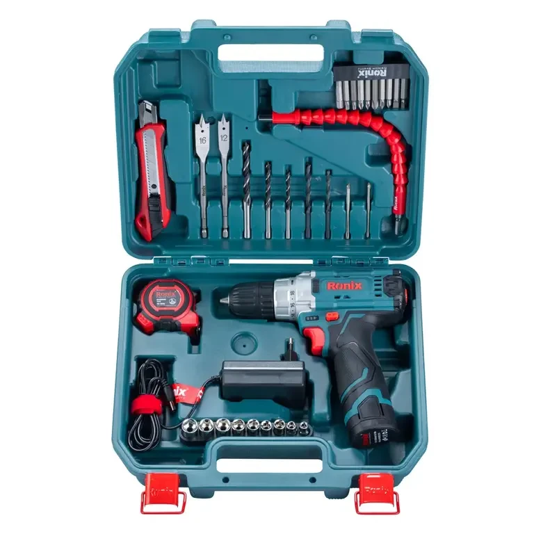 کیت دریل چکشی شارژی رونیکس 12 ولت مدل RS-8611