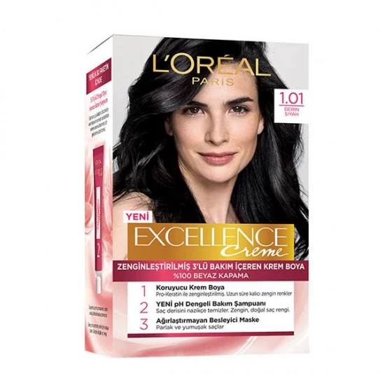کیت رنگ مو لورال LOREAL EXCELLENCE شماره 1.01