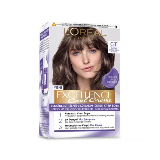 کیت رنگ مو لورال LOREAL EXCELLENCE شماره 6.11