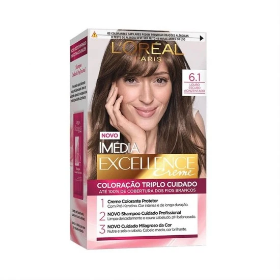 کیت رنگ مو لورال LOREAL EXCELLENCE شماره 6.1