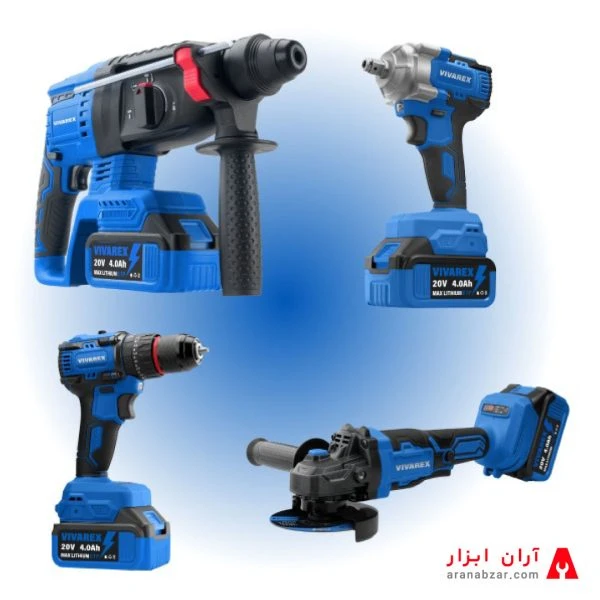 کیت شارژی ۴ عددی براشلس ویوارکس مدل VR2404-BCK ۲۴ ولت