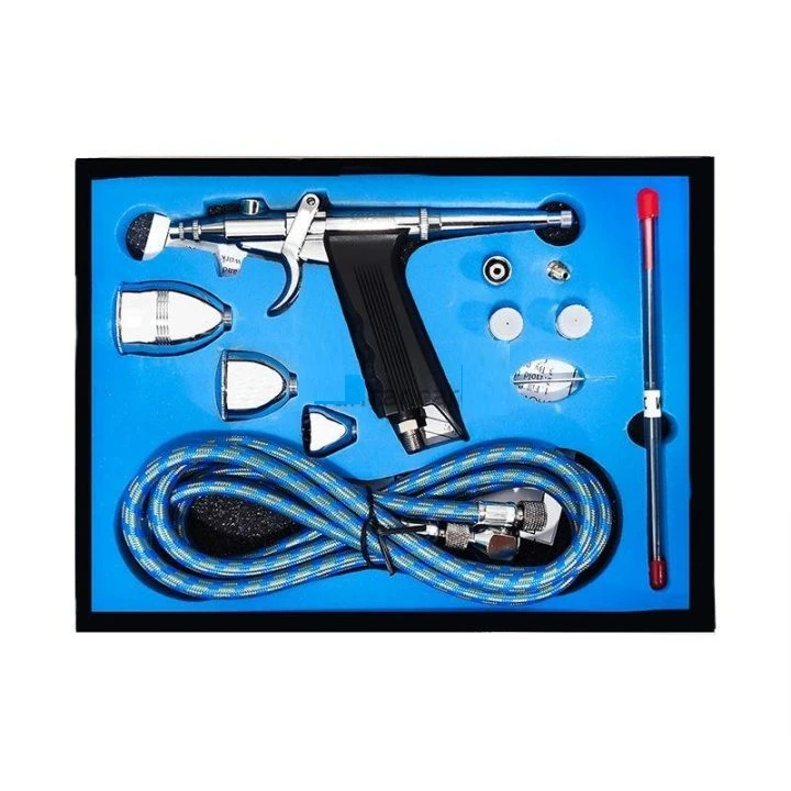 کیت کامل ایربراش حرفه ای تفنگی کاسه رو سالکامیکس Salcamix Airbrush