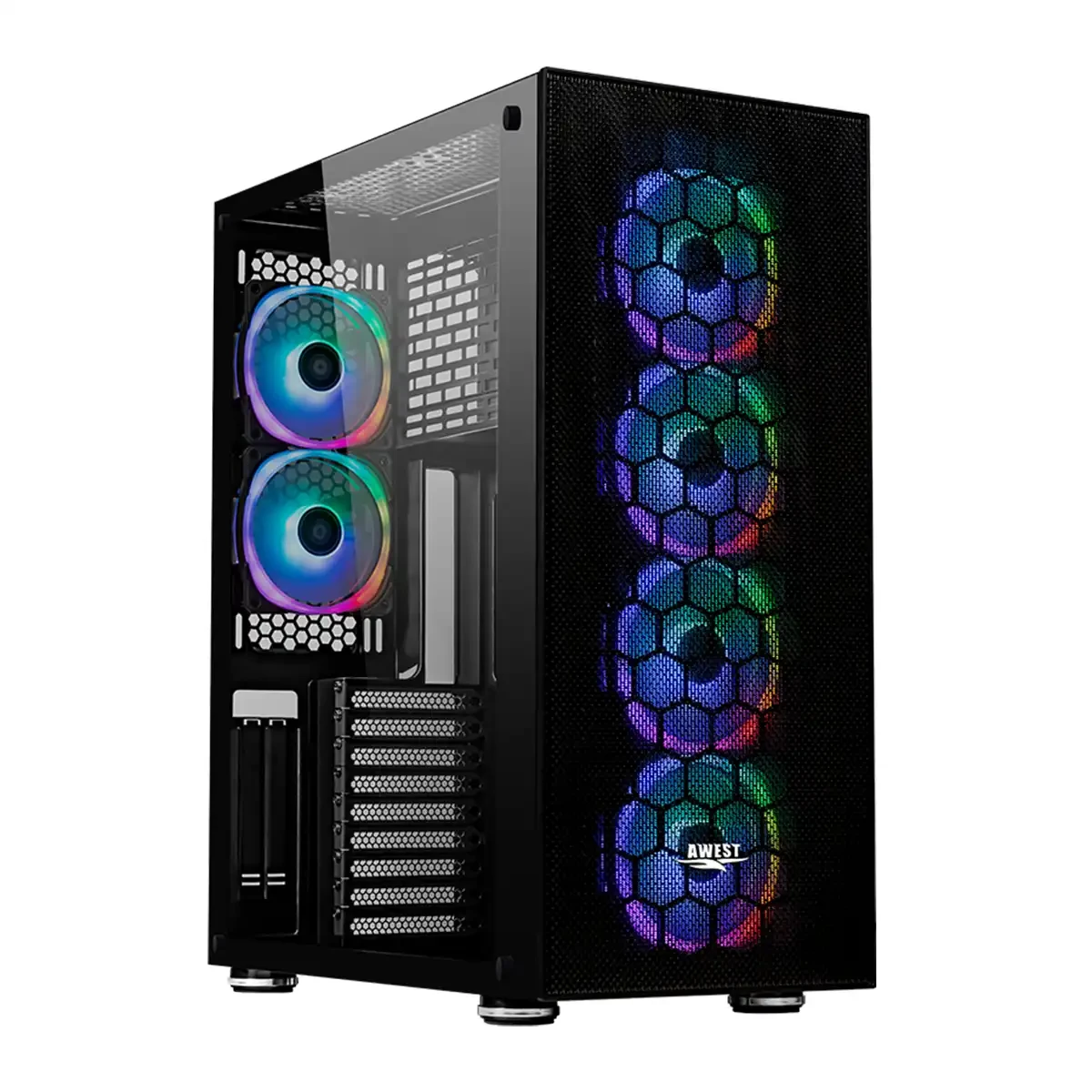 کیس کامپیوتر اوست AWEST GT-AV402-FB GAMING FULL TOWER