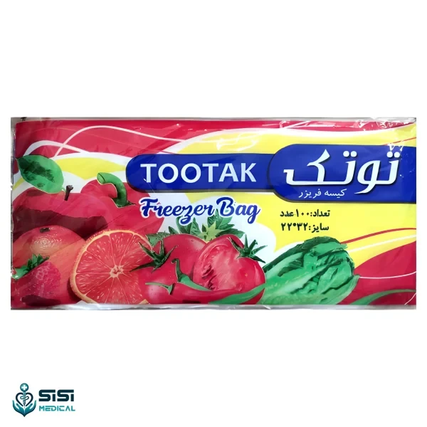 کیسه فریزر ۱۰۰ عددی توتک