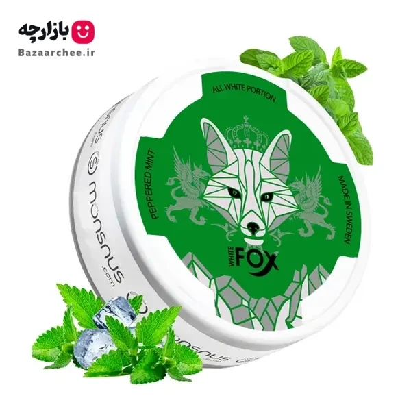 کیسه نیکوتین نعناع یخ وایت فاکس (نیکوتین خوراکی) | White Fox Peppered Mint Nicotine Bag