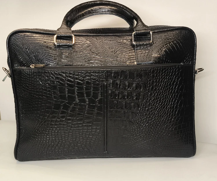 کیف اداری اسپرت چرم گاوی طرح کروکودیل