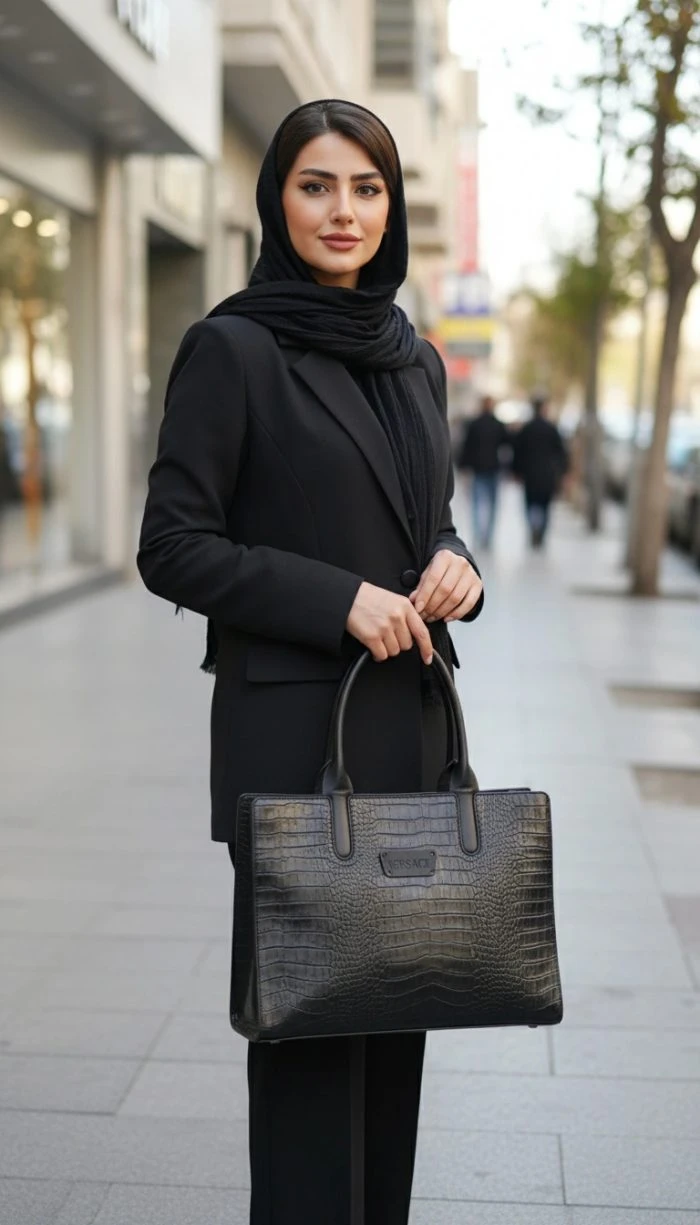کیف اداری چرم S Versace