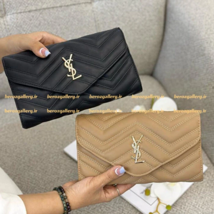 کیف دخترانه گلدوزی شده YSL