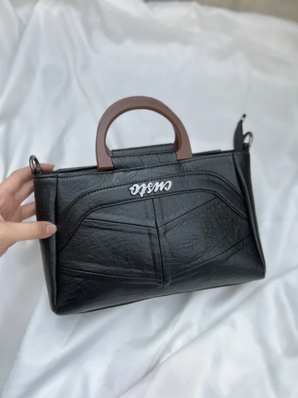 کیف دستی زنانه با دسته چوبی