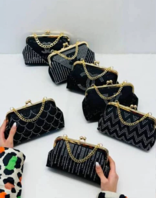 کیف دستی و دوشی نگین‌دار ارسال رایگان