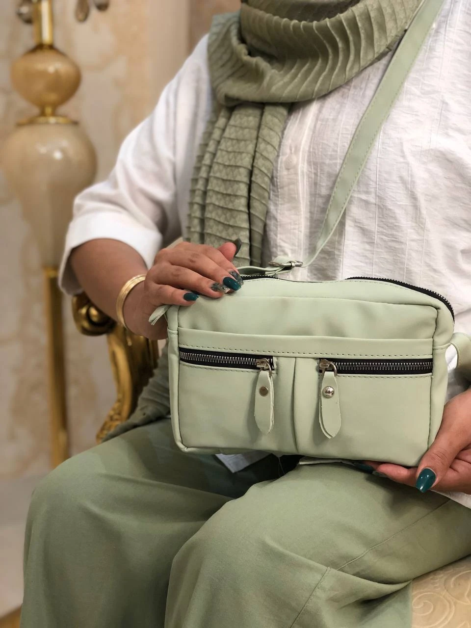 کیف زنانه پاسپورتی دو جیب نانسی