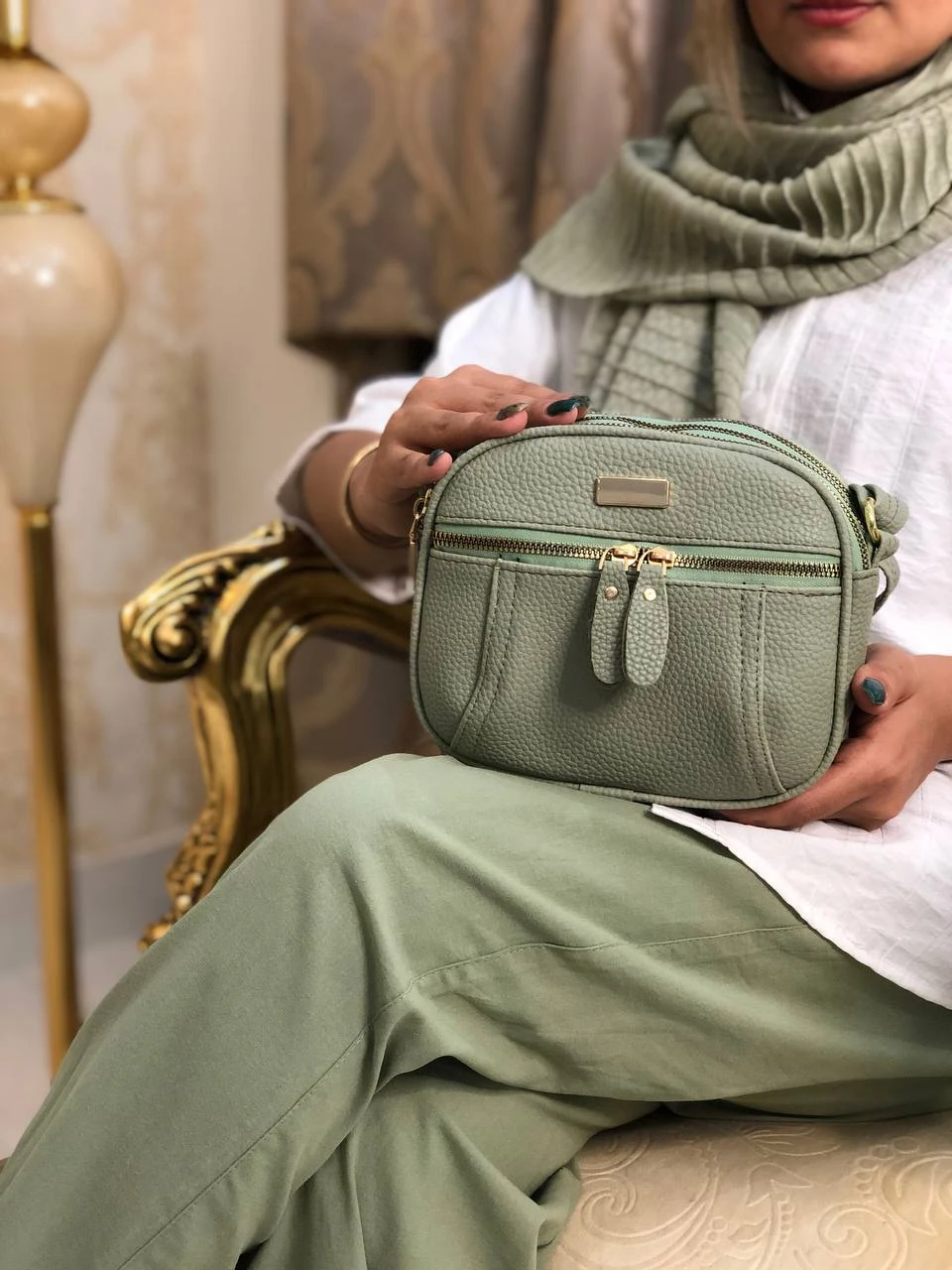 کیف زنانه پاسپورتی ۳ زیپ