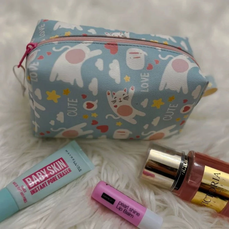 کیف لوازم چرم مصنوعی کیف آرایش نظم دهنده فانتزی عیدی هدیه