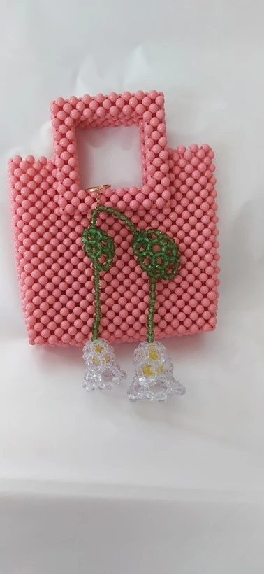 کیف مرواریدی مجلسی دسته مربعی زنانه 👸🏻👛
